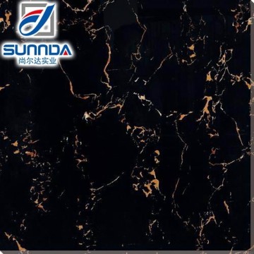 SUNNDA polished porcelain black tile marble look
