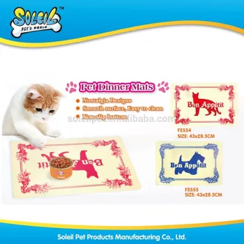 Good Quality Creative Design Plastic Pet Food Mat Pet Dinner Mat