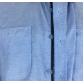 Camisa escovada de manga longa azul -céu