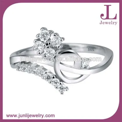 Silver Wedding Ring Bling Cubic Zircon Silver Ring 925 Sterling Silver Ring