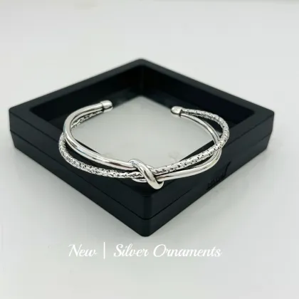 925 Sterling Silver Woven Knot Bracelet - Wholesale Silver Jewelry