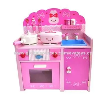 Children's Kitchen Wooden-green Paint toy W10C057