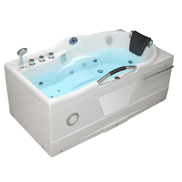 Factory Selling 1-Person Classic Modern Jacuzzi Whirlpool Freestanding Massage Spa Bathtub with Armrests