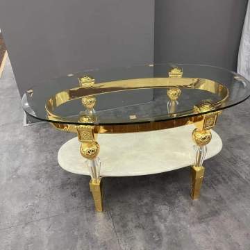 Double Layer Luxury Antique Corner Table