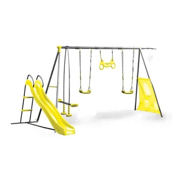 Outdoor Playground Equipment 7 Function Metal Swing Set