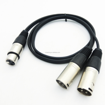 Manufacturer Y XLRR Cable Cords Splitter DMX Mixing Board 3 Pin Female to Dual 3 Pin Male
