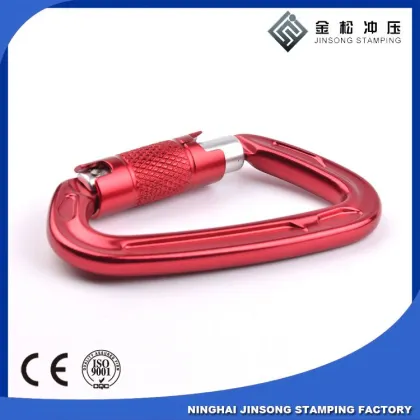 Green spring carabiner