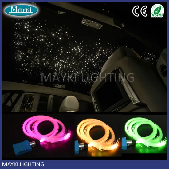 Color changing fiber optic light kit car decoration with plastic optic fibre and generator