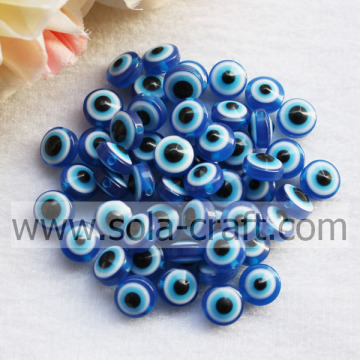 Acrylic Dark Blue Loose Solid Crackle Opaque 7*10MM Wholesale Beads For bracelet & necklace