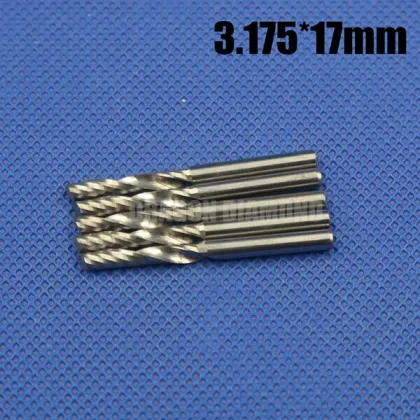 Cnc One Flute Spiral Bits 3.175x17mm solid carbide end mill,single flute spiral bits