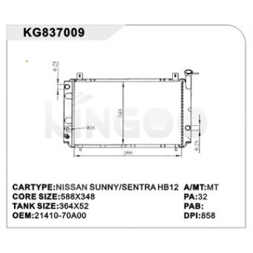 Nissan Radiator KG837009