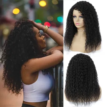 X-TRESS Kinky Curly Synthetic Mixed 30% Human Hair Wigs For Black Women Daily Wigs Machine Made Natural Color Long Wavy Hair Wig