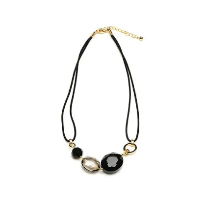 1207-J Crystal Friendship Necklace Made of Fabric