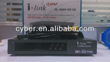 newest i-link IS-9800 HD SE hd tv single-tuner digital satellite receiver IKS receiver with 8psk module For North America