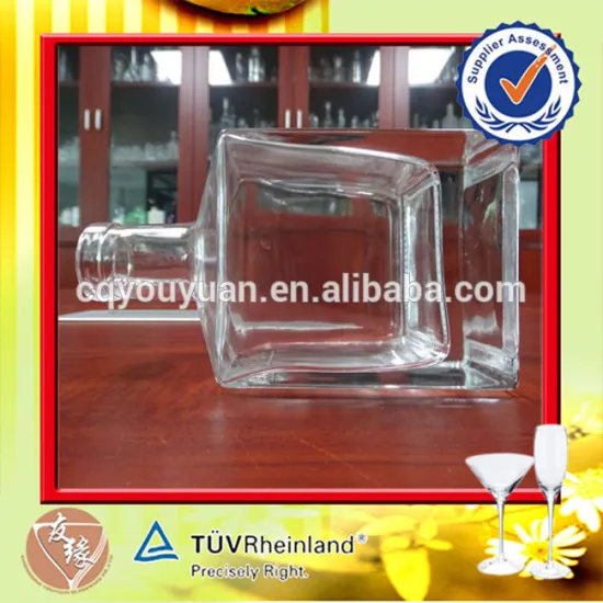 Flint Glass 50CL Square Wholesale Cheap Glass Whisky Bottles