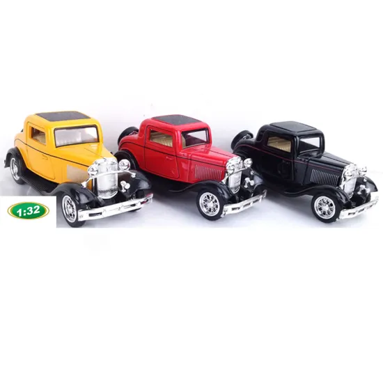 Wholesale Collection: 1:32 Scale Vintage Alloy Police Cars - 2 Door Pull Back, 8 Mixed Classic Diecast Toys