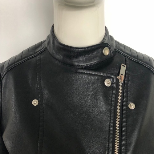 Fashion short women pu leather jacket ladies black small leather jacket women black coat ladies jackets