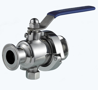 sanitary non-retention ball valve