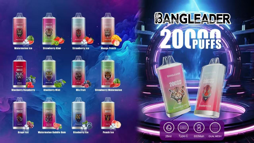 ผู้นำ Bang ดั้งเดิม 20000 พัฟพัฟแบบใช้แล้วทิ้ง vape