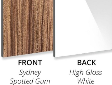 Sydney Spotted Gum/Hoogglans Wit ACP-blad