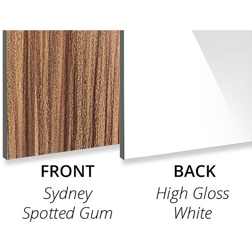 Sydney Spotted Gum/Hochglanz weißes ACP-Blatt