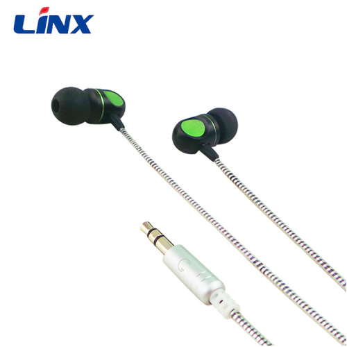 Earbud stereo in-ear earphone kabel kabel dikepang
