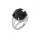 Кварцевое кольцо из натурального камня с натуральным камнем огражденного