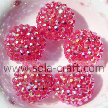 Klare Rose AB 18 * 20MM Acrylharz Strass Perlen für Armband