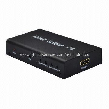 Mini HDMI Splitter, 1 x 4, 1.3V, Supports CEC, 5V DC/1A Power Supply