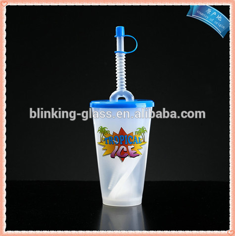 plastic two hole /part cup with straw