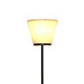White fabric lampshade lamp facing the sky