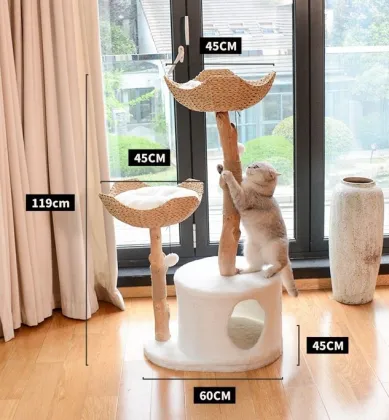 Natural Cat Scratching Post House All-in-One