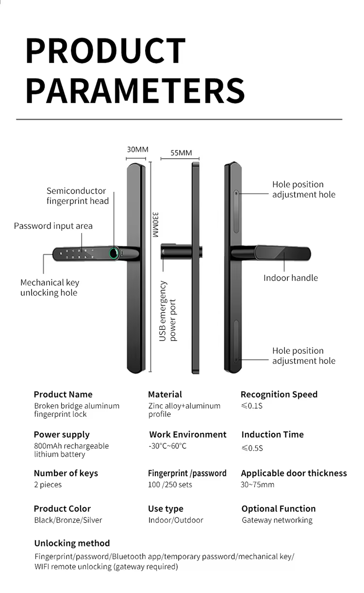 3 Fingerprint door lock