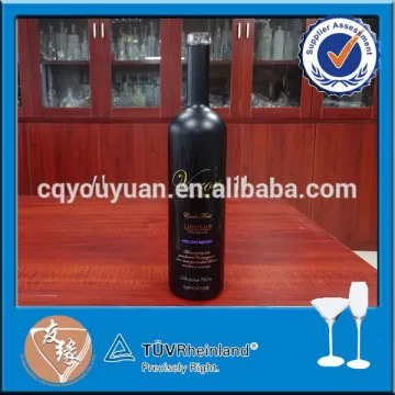 Decorated sparkling empty wine bottle 750ml vodka bottle