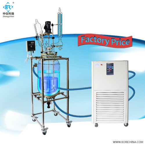 SF-100l Glass Jacketed Laboratory Reactor Vessel