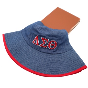 Customizable 62cm Embroidered Logo Fashion Souvenir Bucket Hat in Plain Design Made of High-Quality Cotton DST LOGO