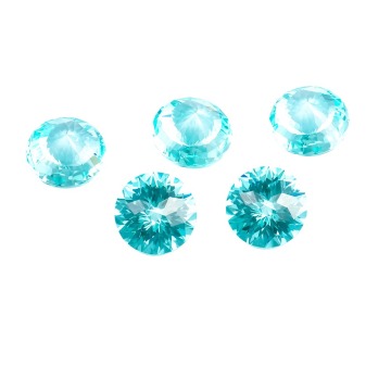 Custom Fashion Synthetic Stone Round Paraiba Gemstone for Ring