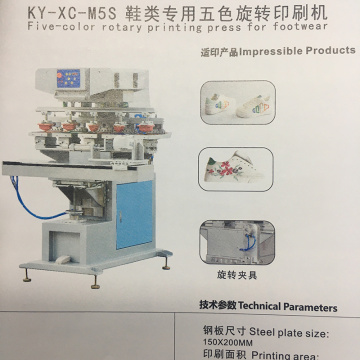 Cinque stampa rotativa di stampa per calzature