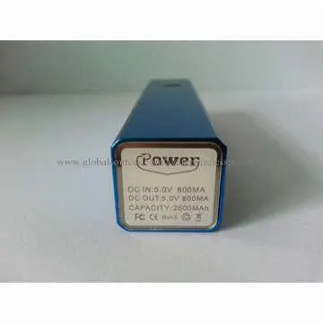 Lipstick power bank, 2600mA Samsung SDI battery cell