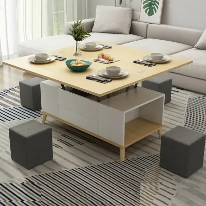 Multifunctional Wooden Foldable Dining Table