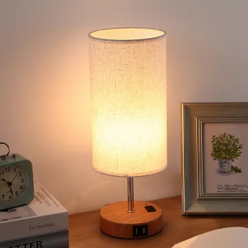 Modern USB Charging Table Lamps with Type A and C Ports for Bedrooms and Hotels