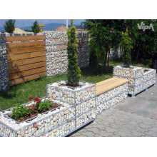Plantador de gabion para paisagismo doméstico