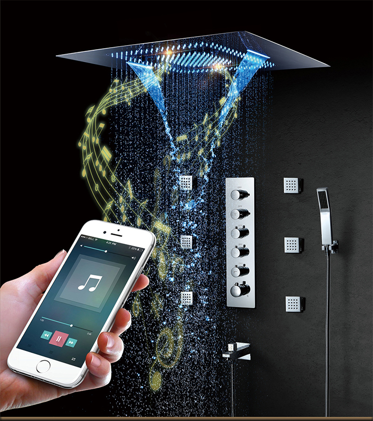 High-end Music LED Shower Faucet Set For hotel