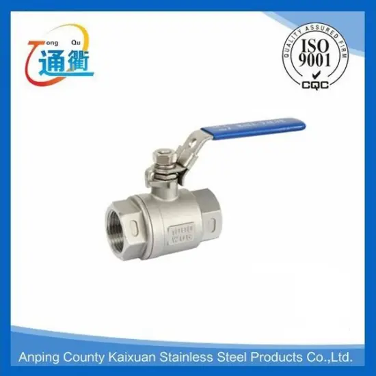 made in china casting female stainless steel ball valve 2 pcs
