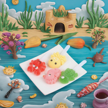 Custom Flavor Sea World Cartoon Shape Gummy Lollipops - Wholesale Factory Packaging
