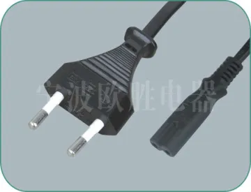 European 2 pin plug anc IEC C7 power cord
