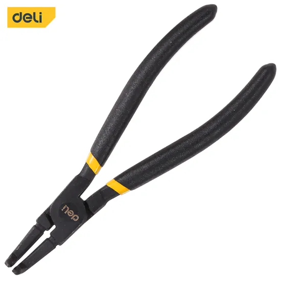 Deli Tools DL20023 Internal Bent Retaining Snap Ring Circlip Pliers 7"