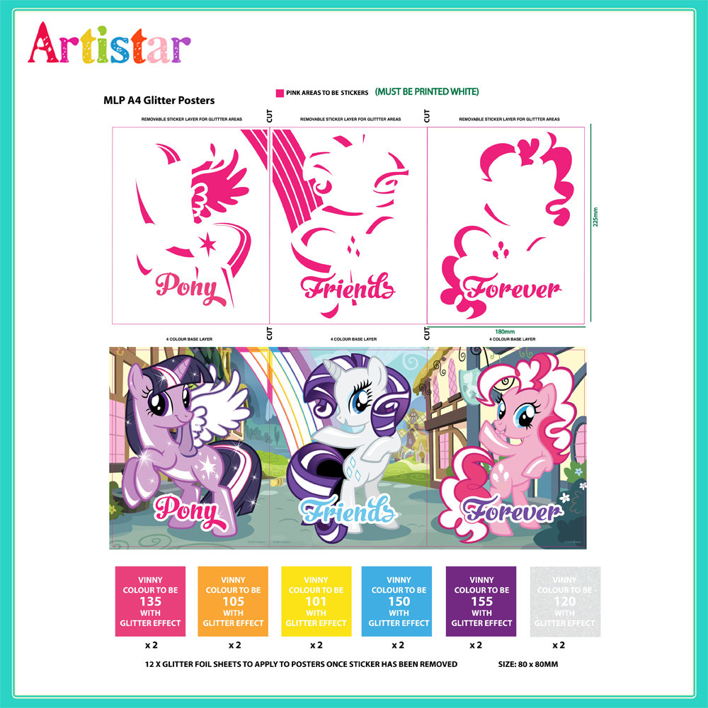 My Little Pony Colouring Foil Art Set 2