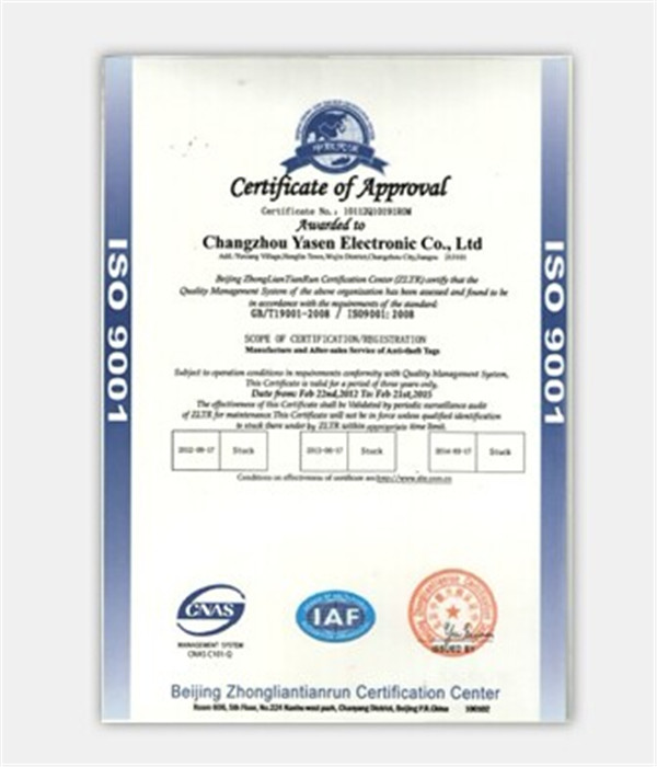 Ys603 Professional Security Tag RF Label EAS Label
