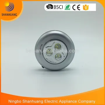 New design 3 led push light COB led mini push light